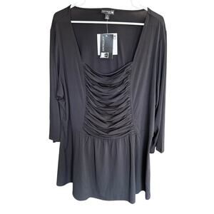 Antthony Design Originals Dress 3X Black Oversized Relaxed Lagenlook Witchy Goth